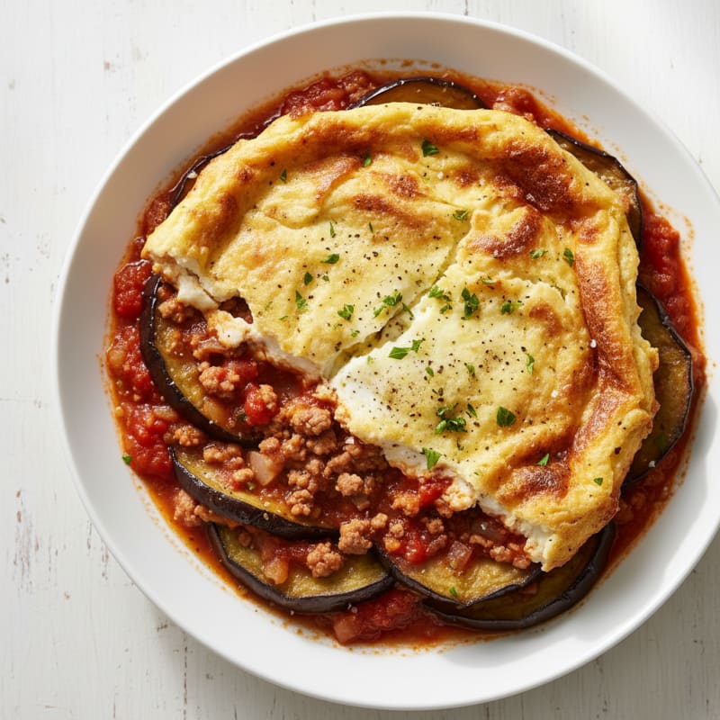 Lamb and Eggplant Moussaka Bake
