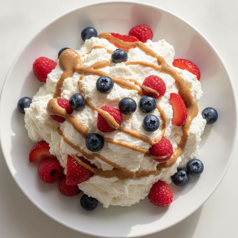 Greek Yogurt Protein Mousse with Mixed Berries