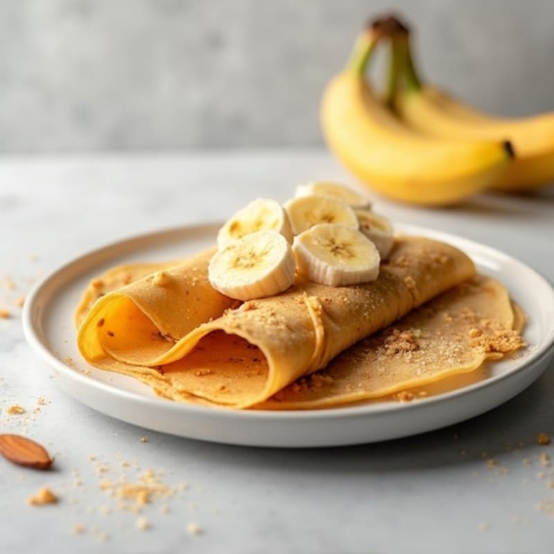 Protein-Packed Almond Butter Banana Crepes