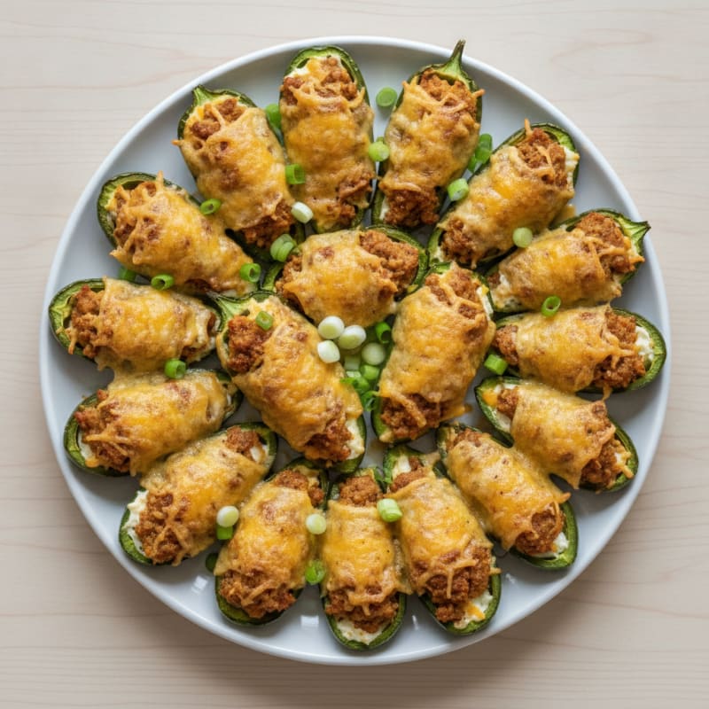 Spicy Turkey-Stuffed Jalapeño Poppers