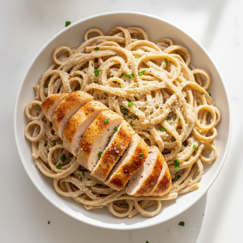 Clean Chicken Alfredo Fettuccine