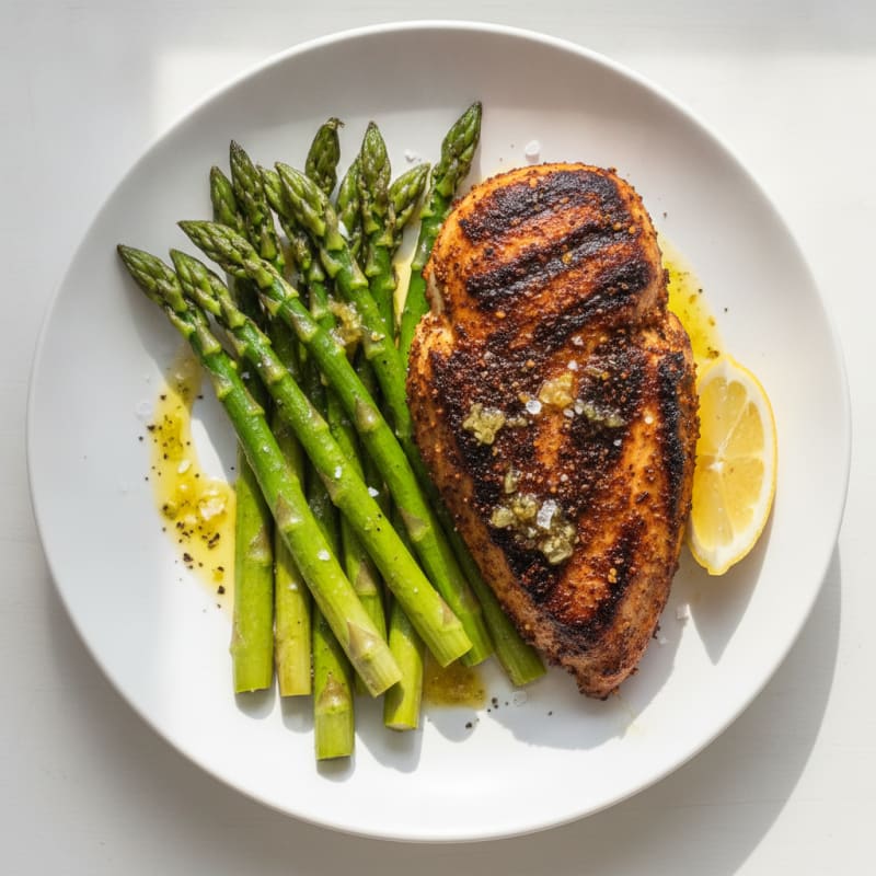 Blackened Chicken with Roasted Asparagus