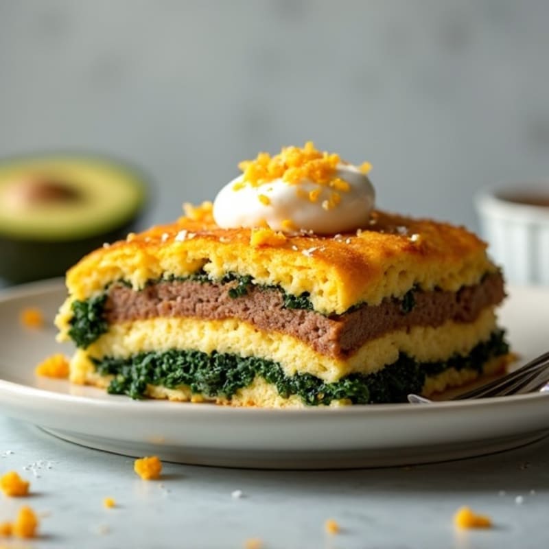Healthy Sausage and Kale Breakfast Strata