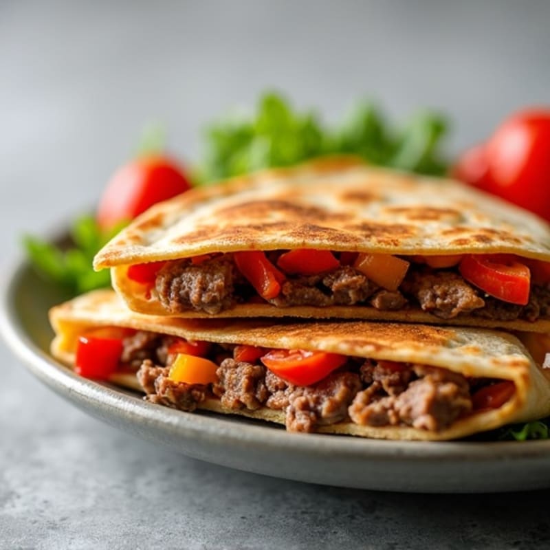 Spicy Steak and Bell Pepper Quesadillas