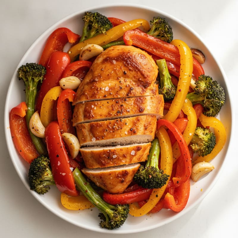 Spicy Harissa Chicken with Roasted Vegetables