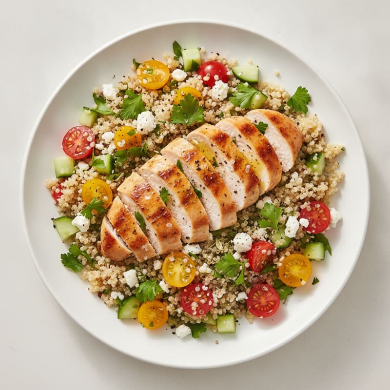 Lemon Herb Chicken and Quinoa Salad