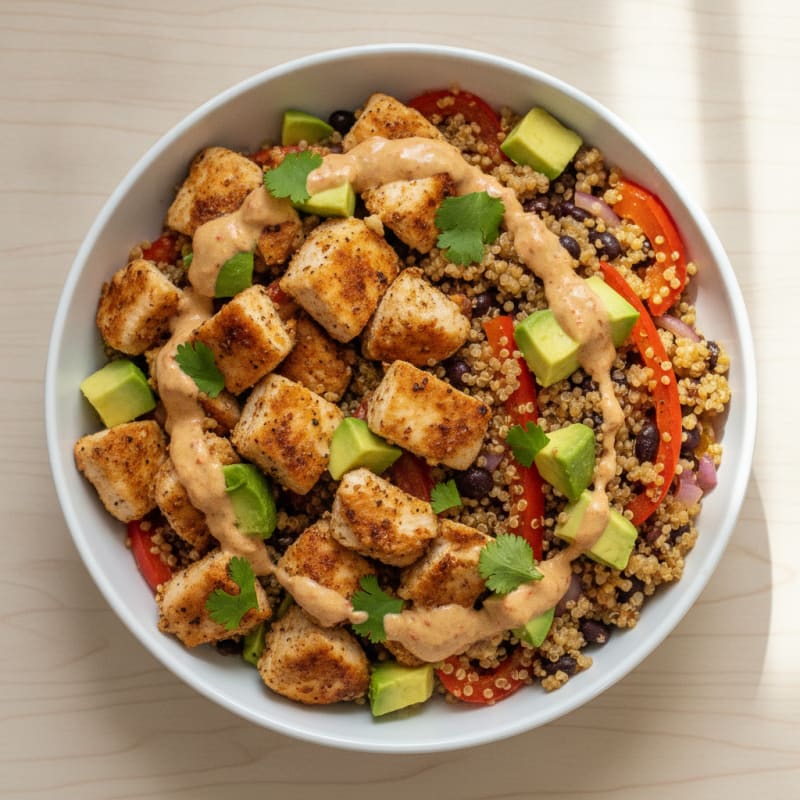 Spicy Chicken and Quinoa Protein Bowl