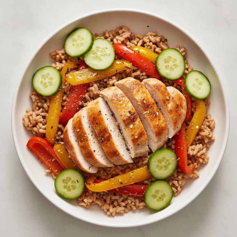 Roasted Vegetable and Brown Rice Medley