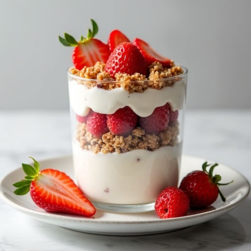 Vanilla Greek Yogurt Parfait with Protein Granola