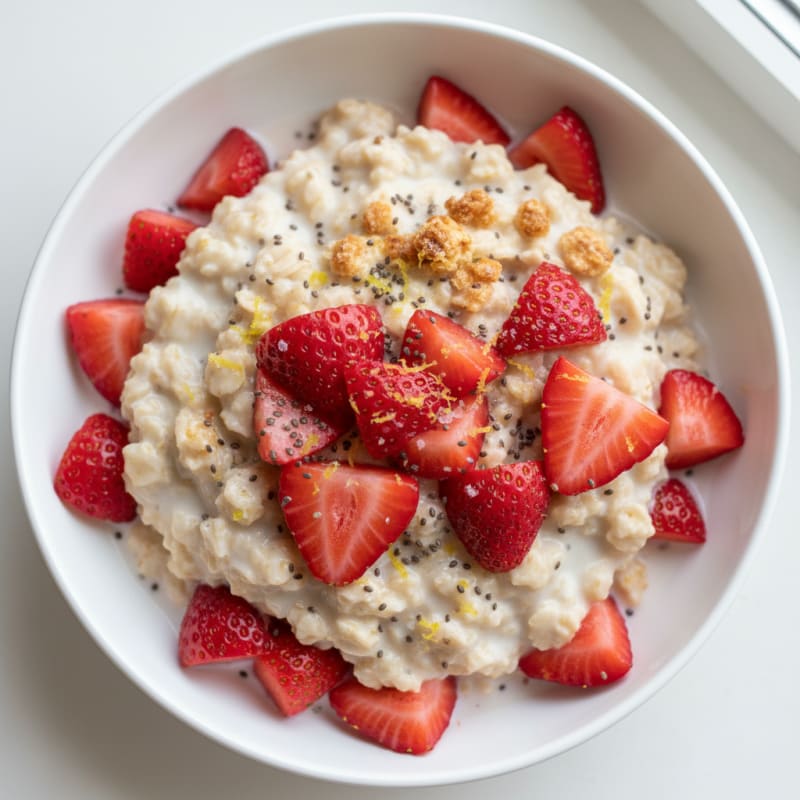 Strawberry Shortcake Overnight Oats
