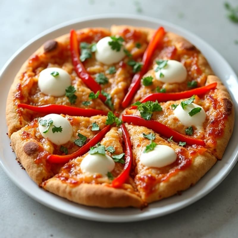 BBQ Pulled Chicken Protein Pizza with Crispy Crust