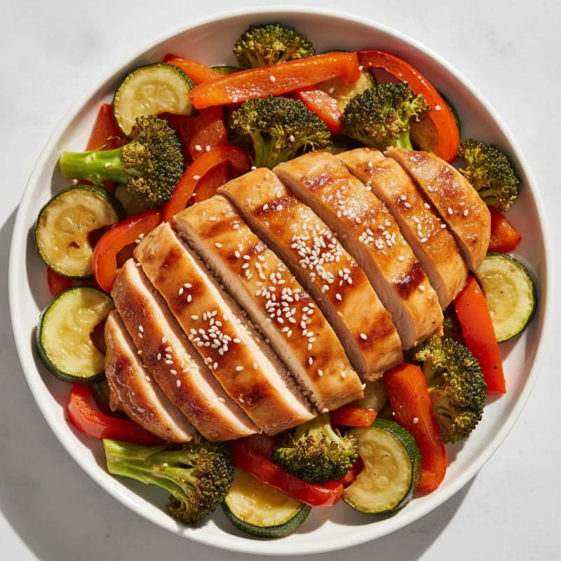 Teriyaki Chicken with Roasted Vegetables