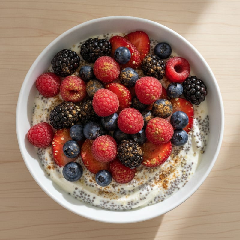 Mixed Berry Chia Yogurt Bowl