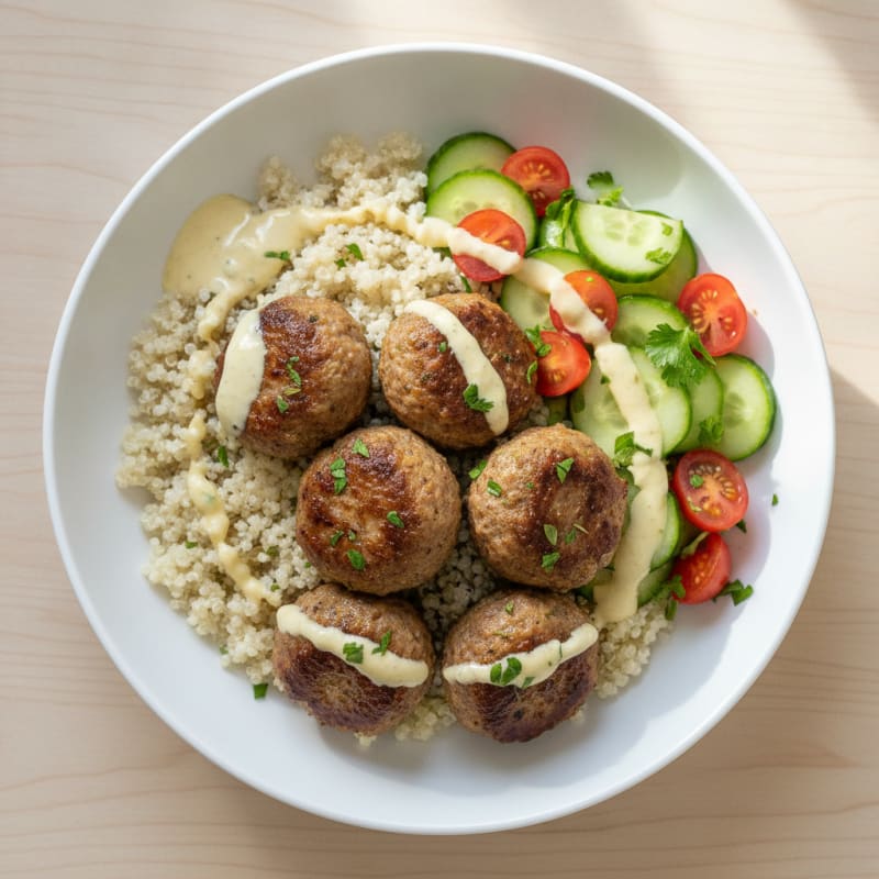 Lamb Meatball Mezze Bowl