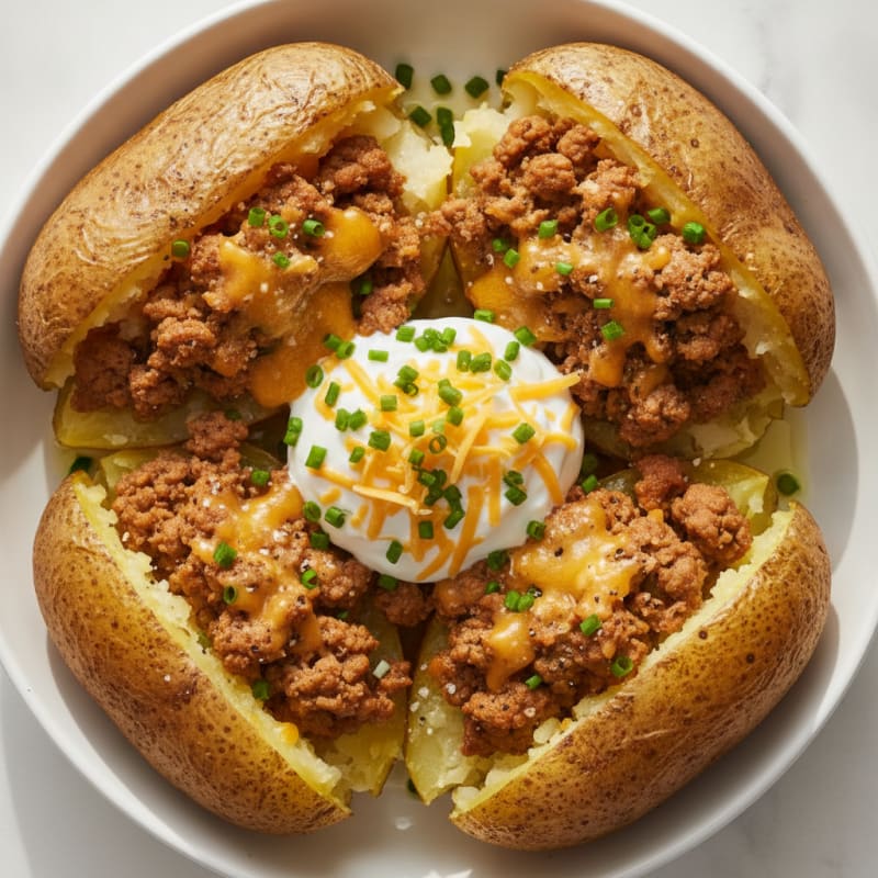 Loaded Baked Potatoes with Chives