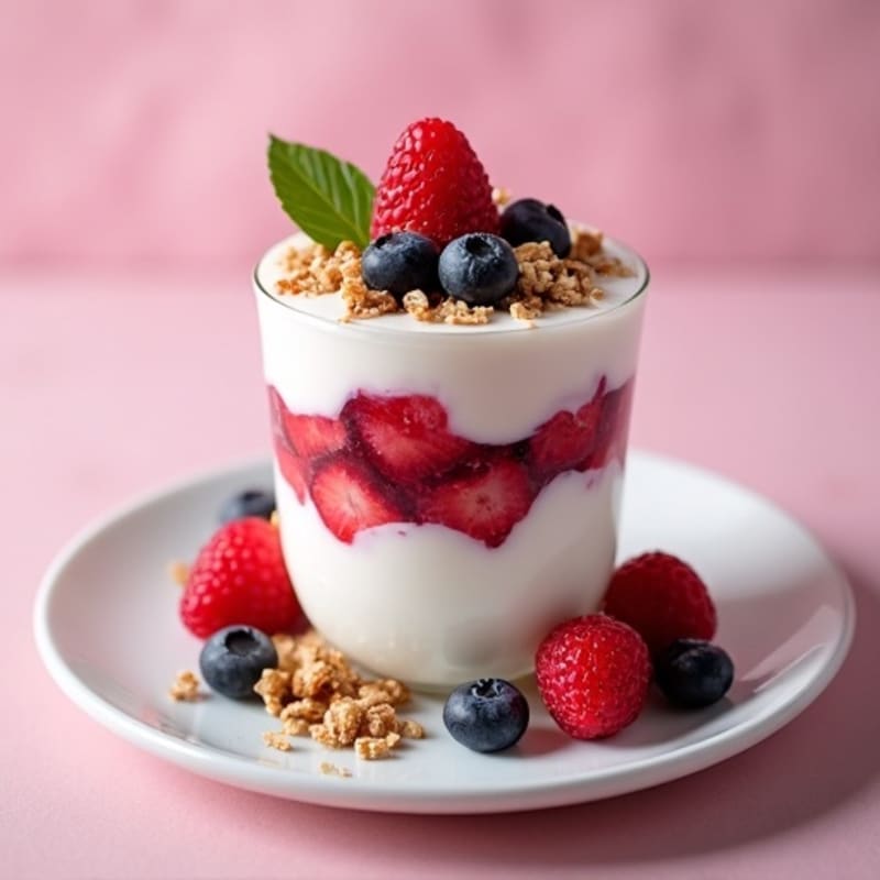 Creamy Greek Yogurt Protein Parfait with Mixed Berries