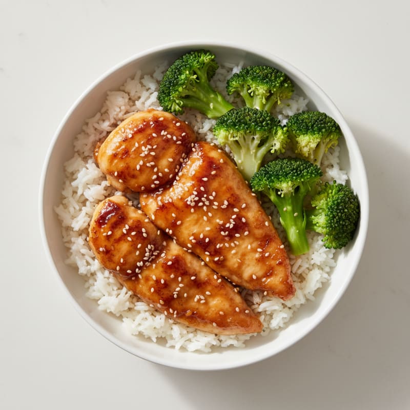 Crispy Honey-Garlic Chicken Bowls