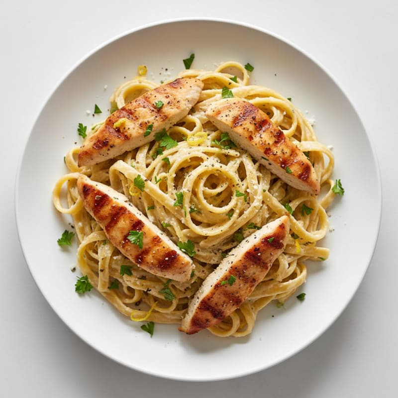 Lemon-Herb Chicken Fettuccine Alfredo