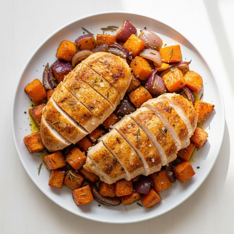 Golden Roasted Chicken and Root Vegetables