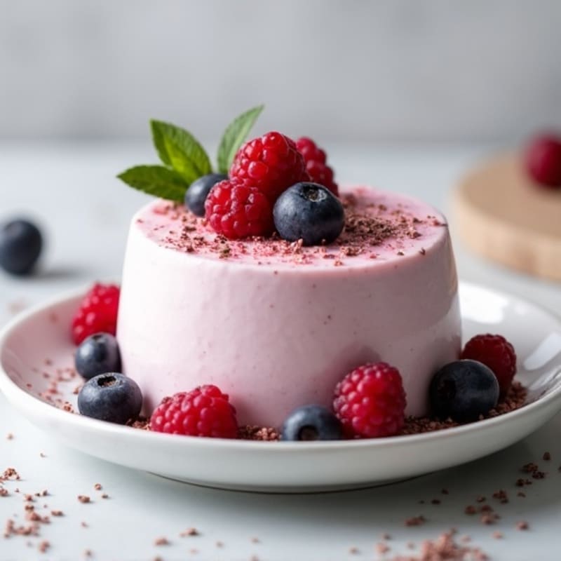 Creamy Greek Yogurt Protein Mousse with Mixed Berries