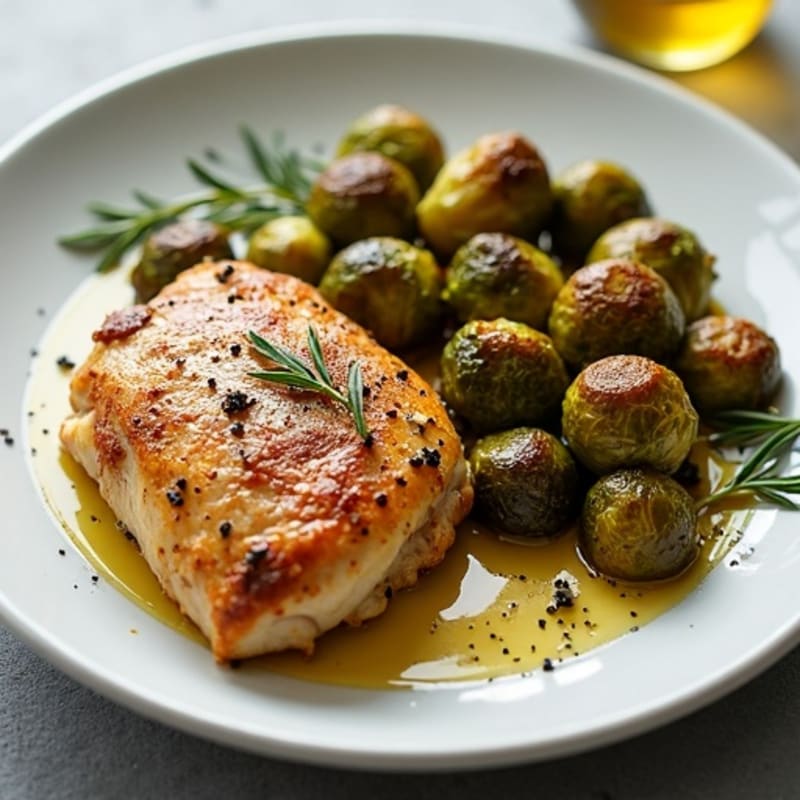 Herb-Roasted Chicken Thighs with Crispy Brussels Sprouts
