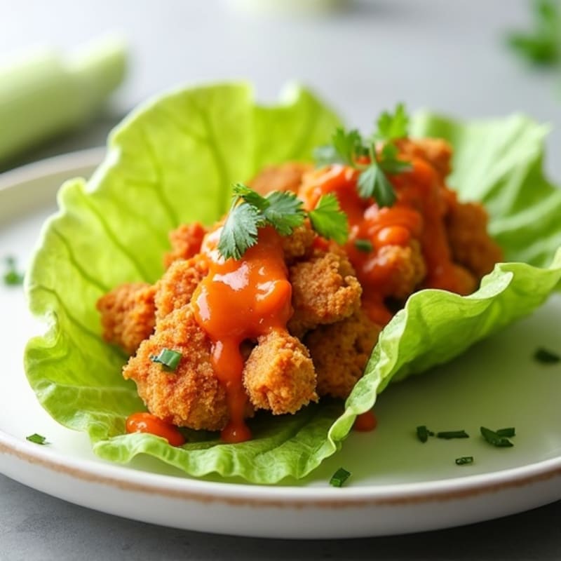 Crispy Buffalo Chicken Lettuce Wrap