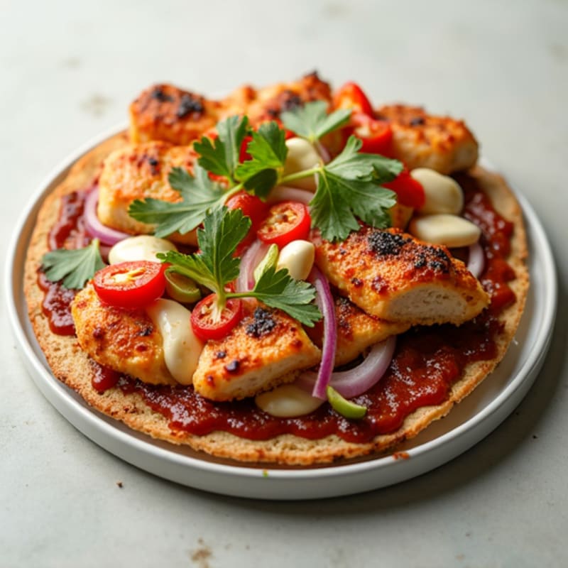 Grilled BBQ Ranch Chicken Flatbread Pizza