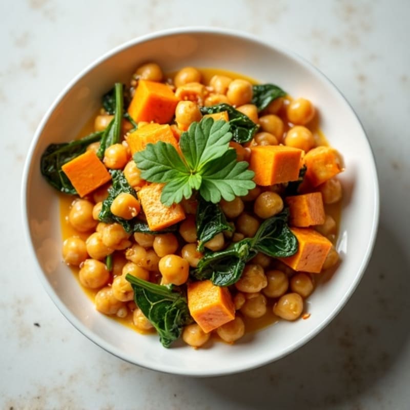 Creamy Thai Coconut Chickpea and Sweet Potato Curry