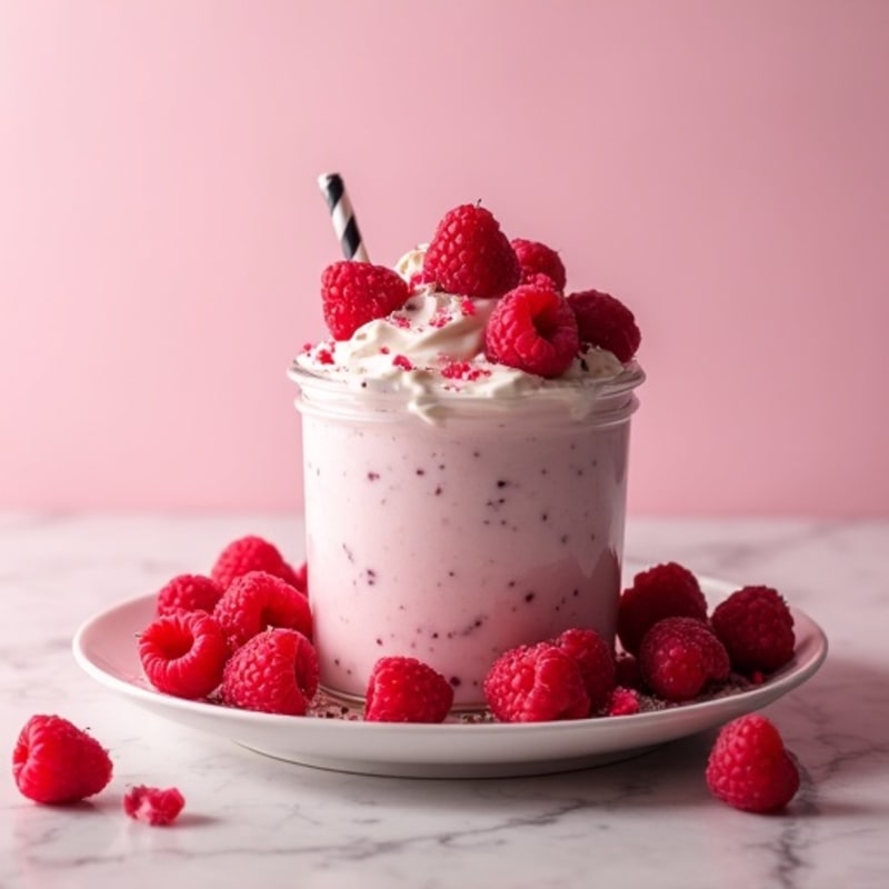 Creamy Fresh Raspberry Frozen Dessert