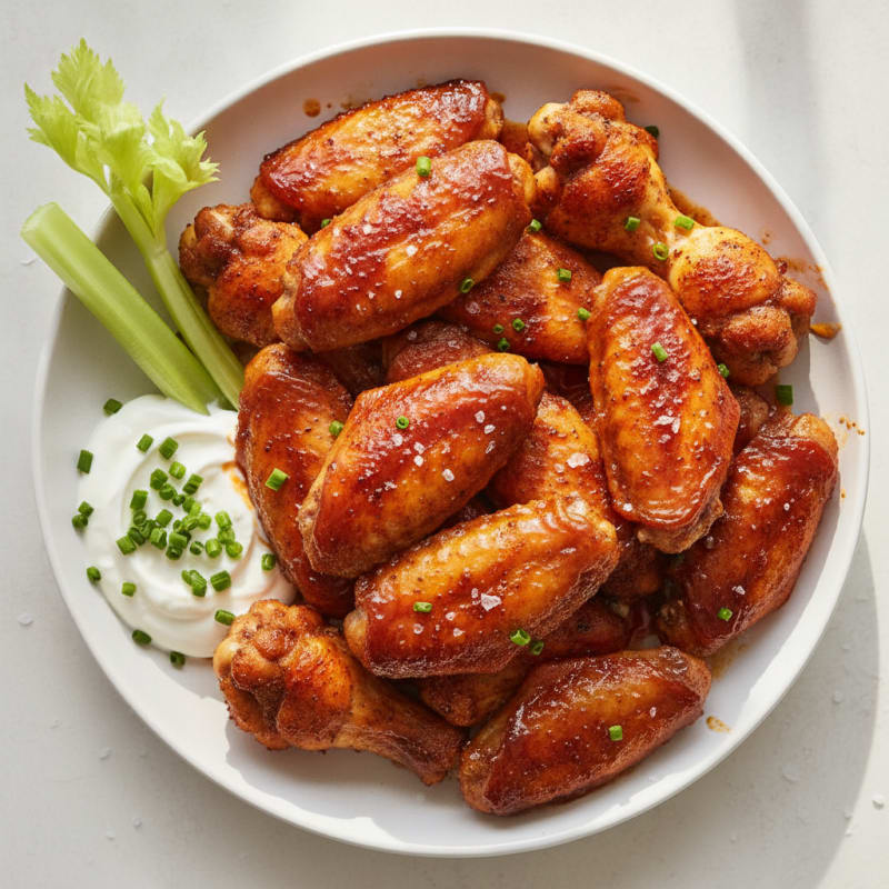 Spicy BBQ Baked Chicken Wings