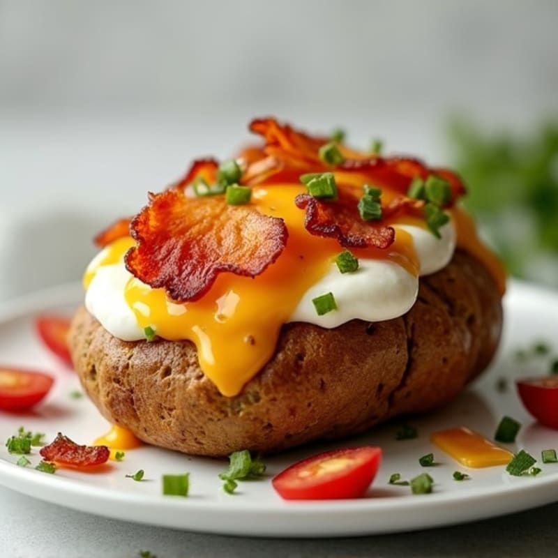 Crispy Turkey Bacon and Cheesy Stuffed Baked Potatoes