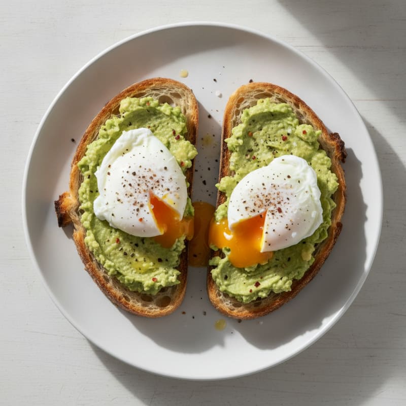 Sourdough Avocado Toast with Poached Eggs