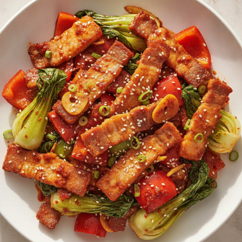 Spicy Gochujang Pork Belly Stir-Fry