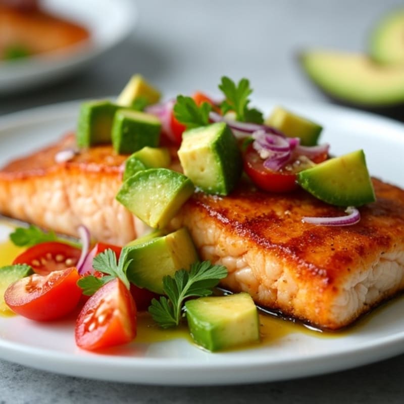 Pan-Seared Salmon with Fresh Avocado Salsa