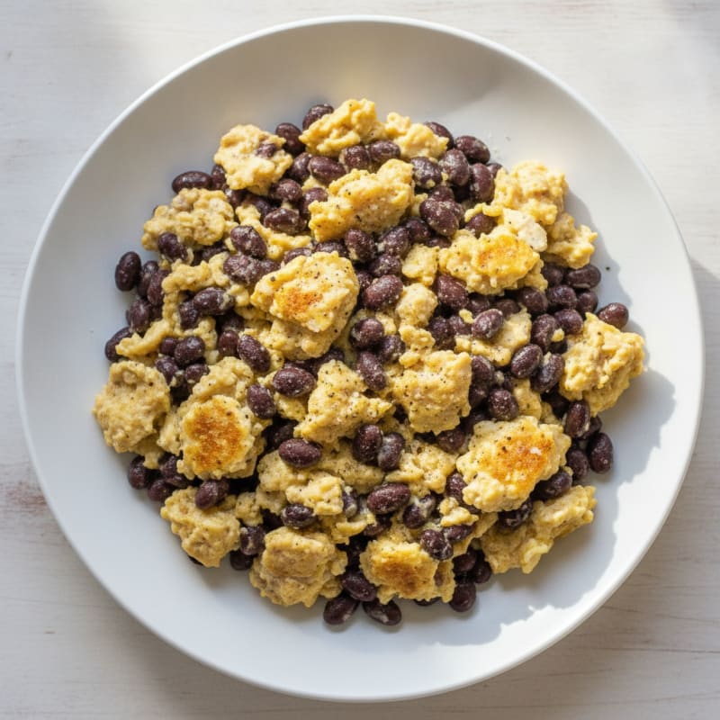 Southwestern Scrambled Eggs with Black Beans
