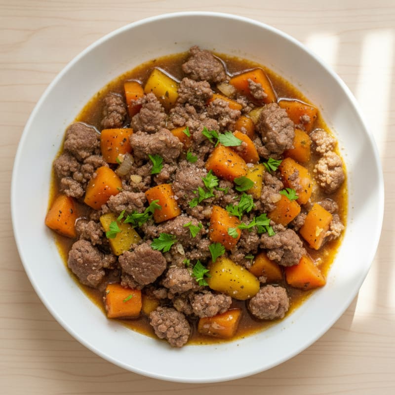 Savory Minced Beef with Root Vegetables