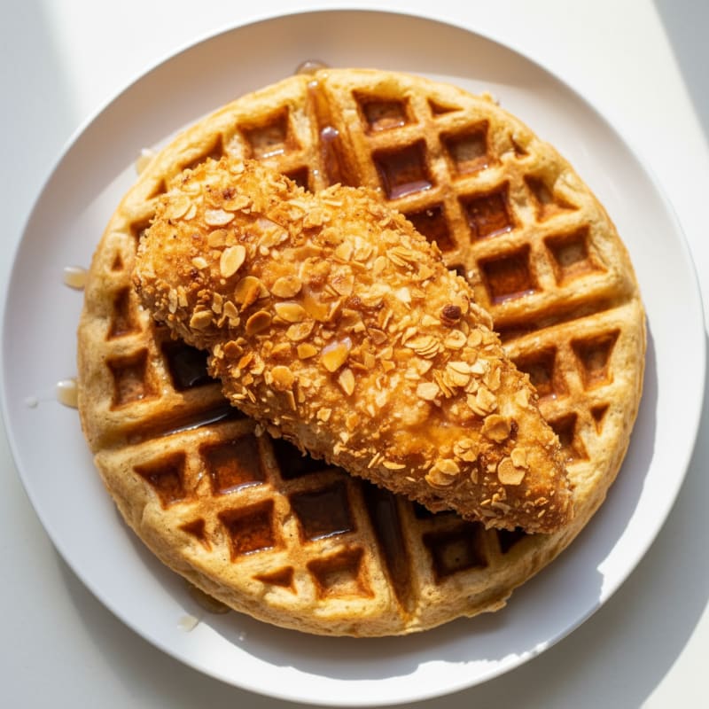 Golden Crispy Chicken and Waffles