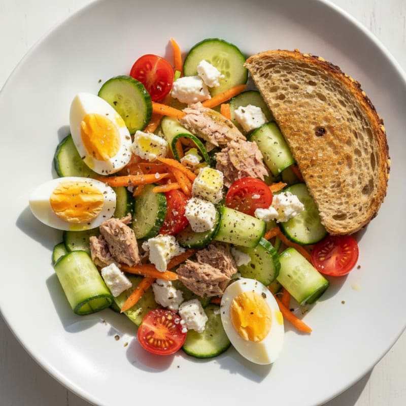 Mediterranean Tuna and Feta Salad