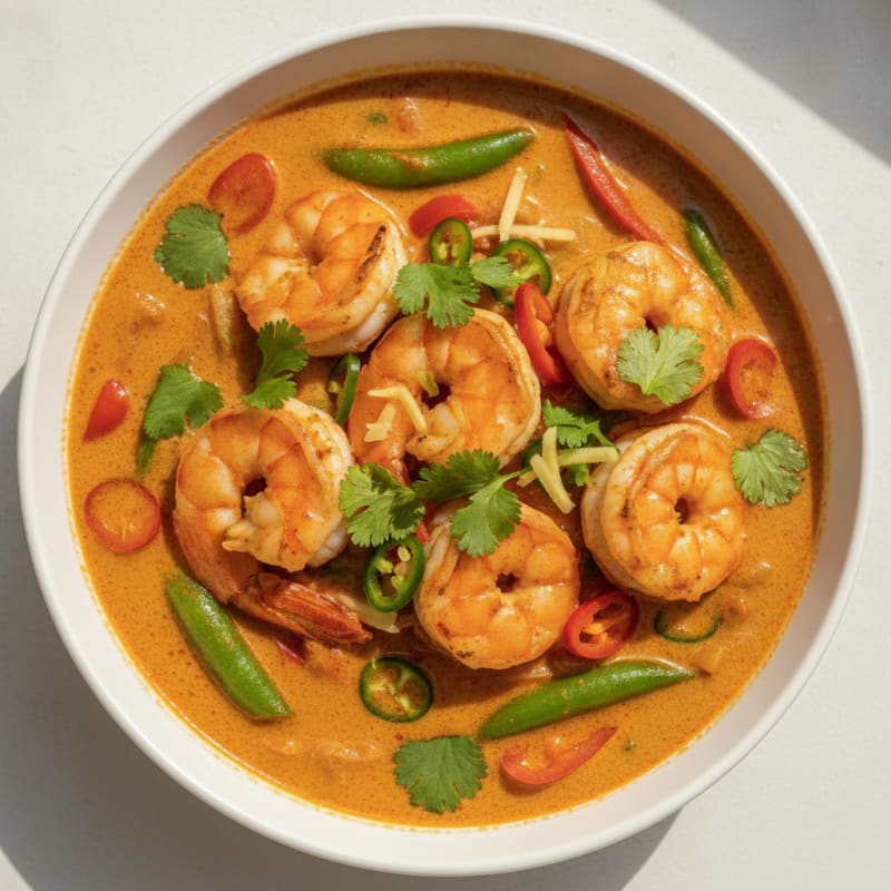 Spicy Red Thai Prawn Curry