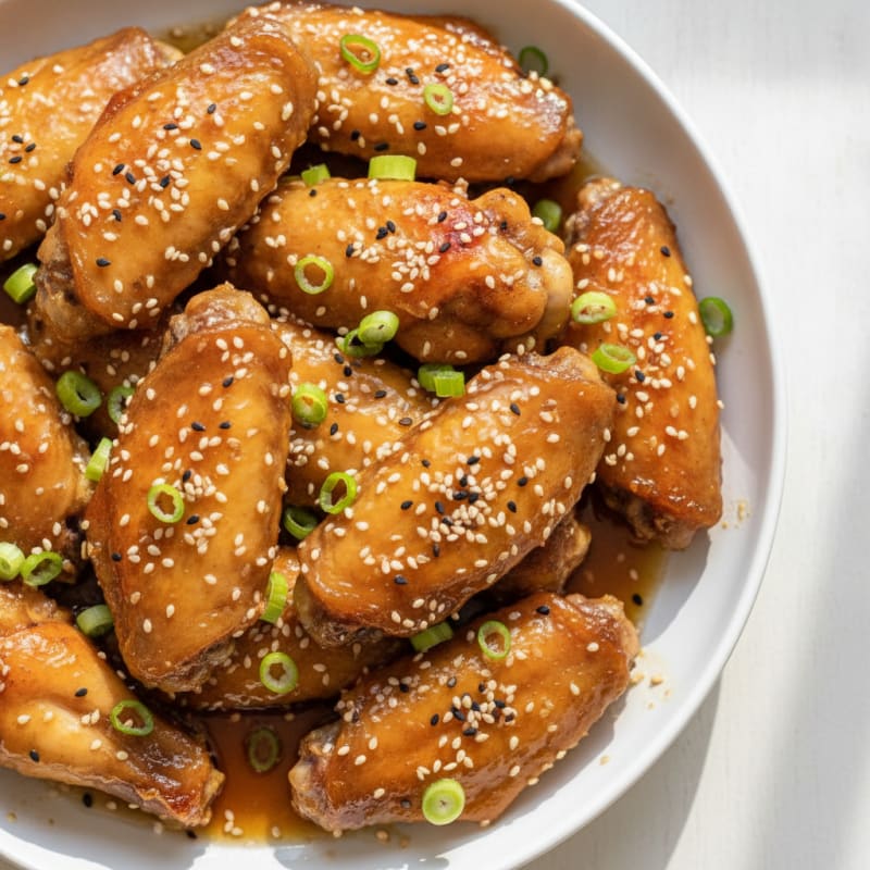 Honey-Glazed Chicken Wings with Sesame Seeds
