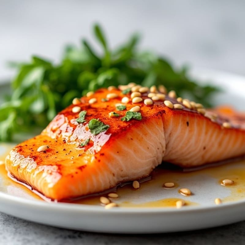 Ginger-Honey Glazed Salmon with Sesame