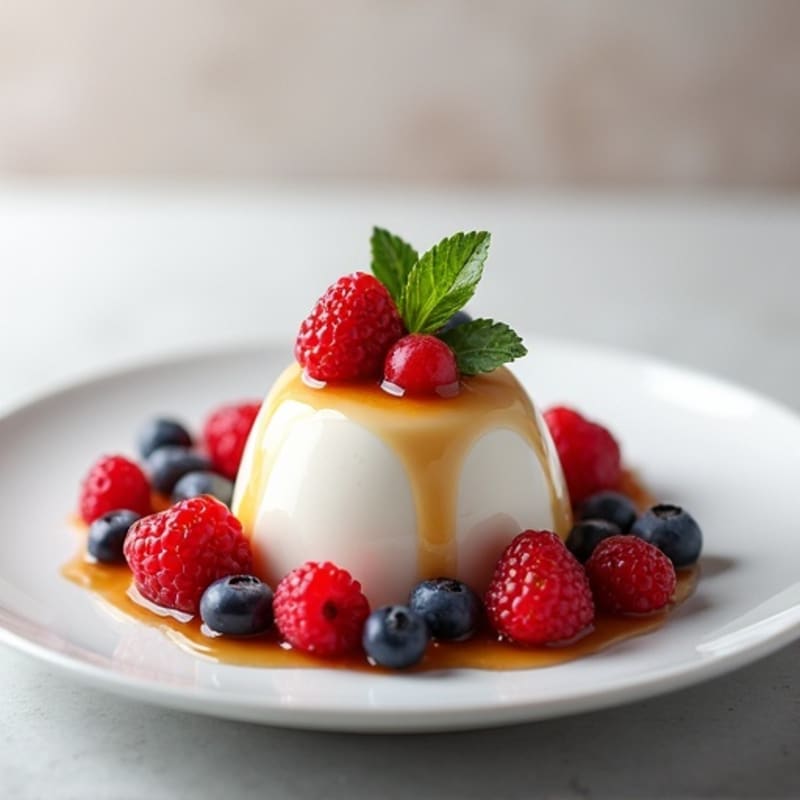 Silky Greek Yogurt Protein Mousse with Mixed Berries