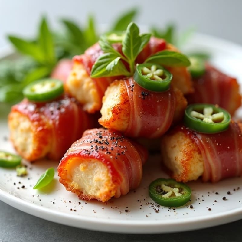 Crispy Prosciutto-Wrapped Spicy Jalapeño Chicken Bites