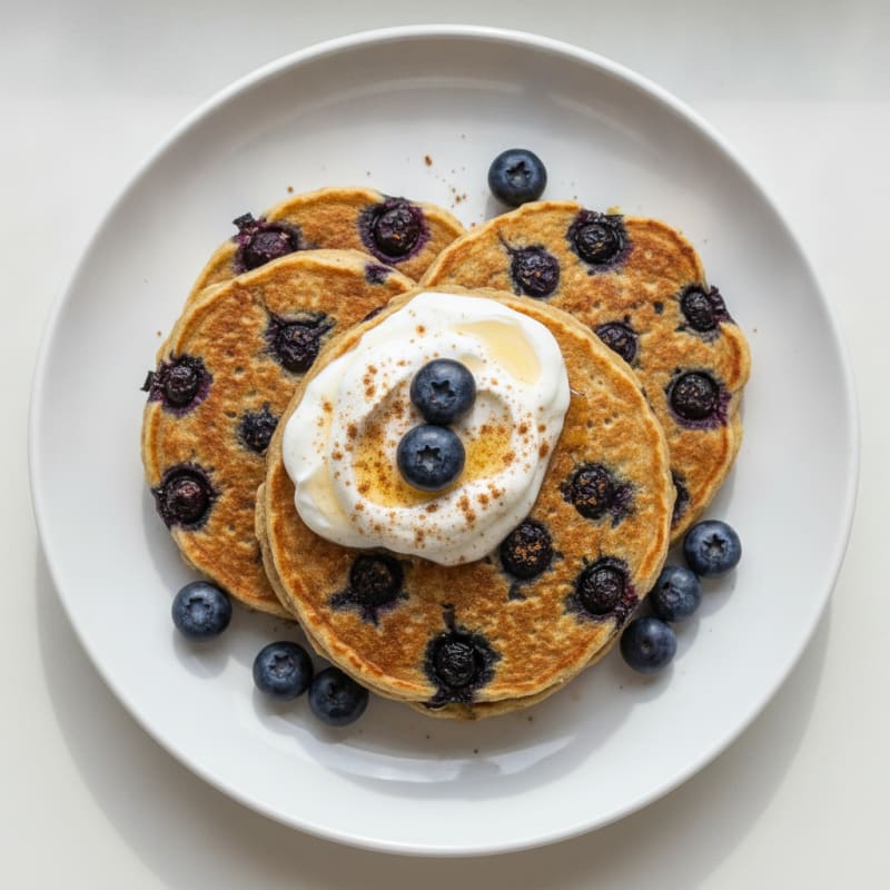 Baked Skyr Oat Pancakes
