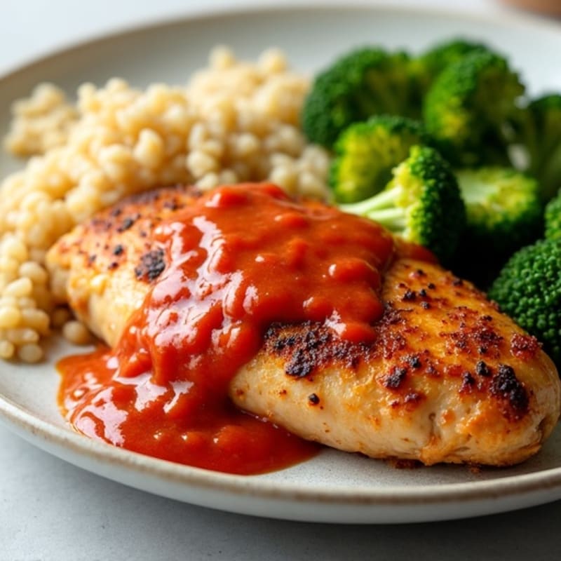 Roasted Spiced Chicken with Creamy Tomato Sauce