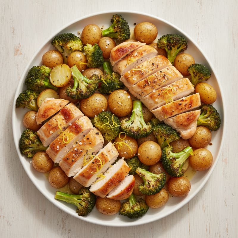 Sheet Pan Lemon Herb Chicken and Broccoli