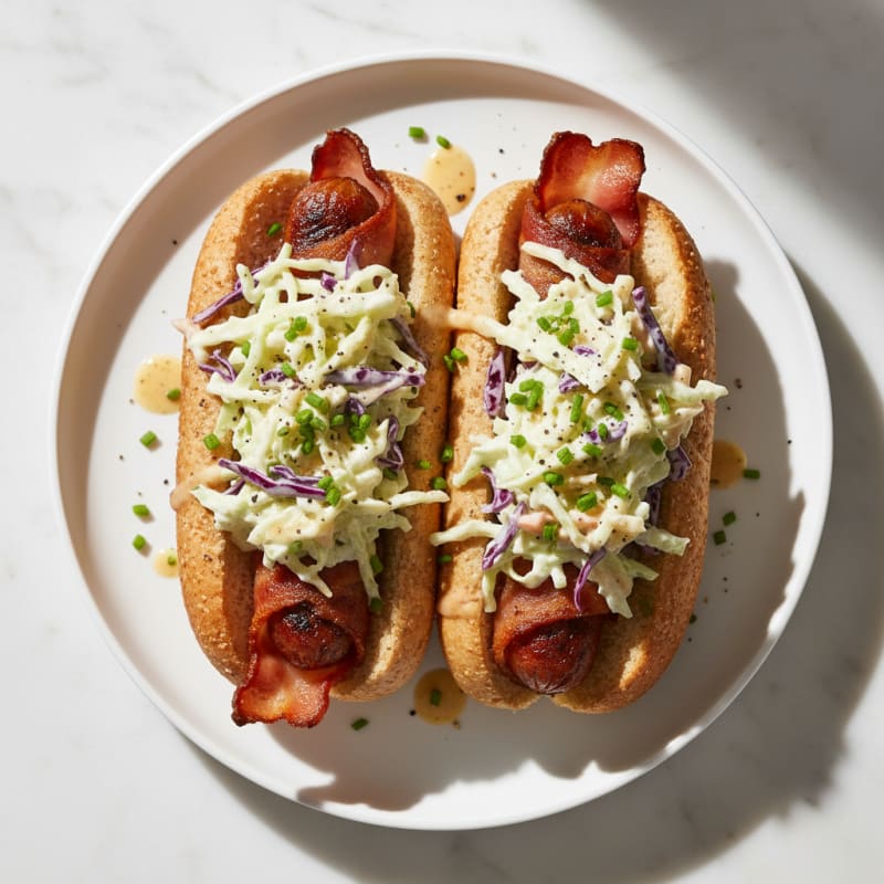 Crispy Bacon-Wrapped Hot Dogs
