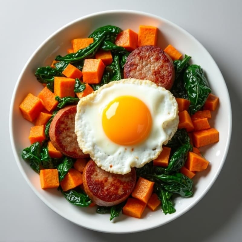 Protein-Packed Sweet Potato Hash with Eggs