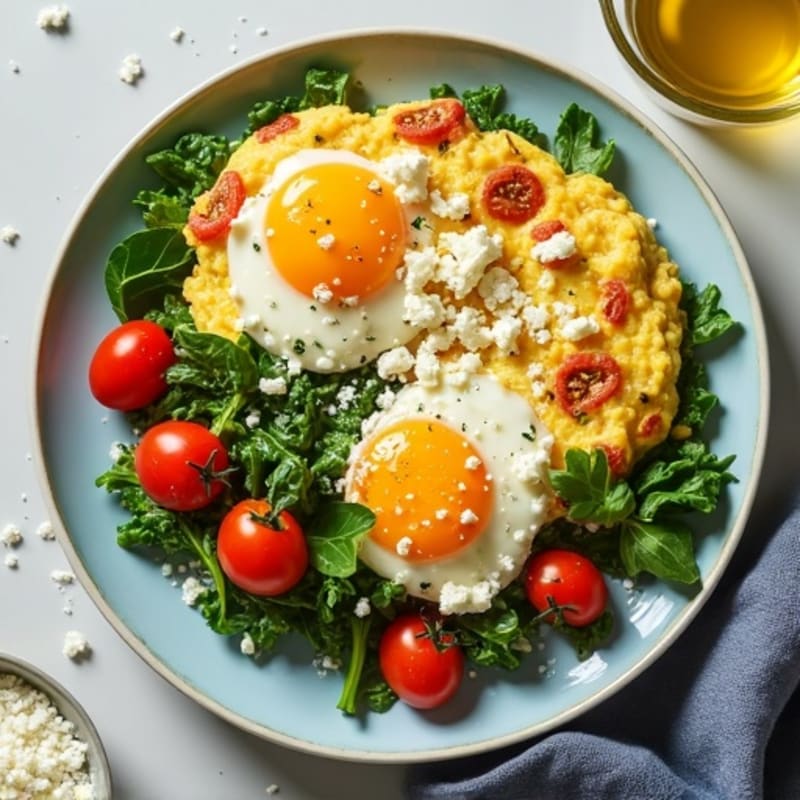 Protein-Packed Spinach and Feta Egg White Scramble