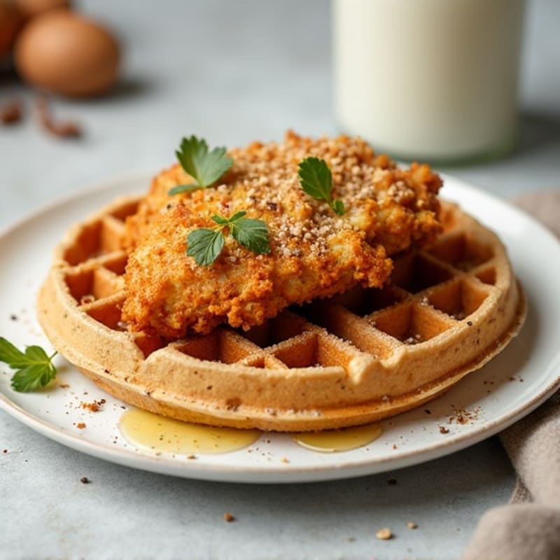 Crispy Chicken and Savory Whole Grain Waffles